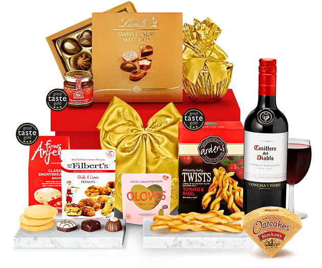 Chessington Gift Box With Red Wine